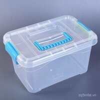 Hộp đựng đồ ăn lớn vừa nhỏ cầm tay có nắp trong suốt dày dạn cho gia đình, hộp tổ chức đồ chơi, hộp xe hơi