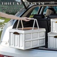 Hộp đựng đồ Angelwing Thùng nhựa đựng đồ cắm trại gấp gọn có quai xách nắp đậy chống bụi dã ngoại