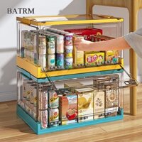 Hộp đựng đồ BATRM Hộp nhựa đựng quần áo chăn màn gấp gọn có nắp đậy chống bụi Thùng nhựa đựng đồ tối ưu không gian phòng