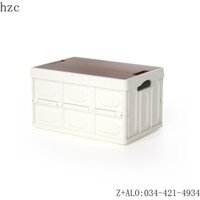 Hộp Đựng Đồ Cắm Trại Ngoài Trời Có Nắp Gỗ Cùng Kiểu Gấu Trắng Lớn/Gấp Không Thấm Nước Túi Dày Thùng Xe Thùng Đựng Đồ