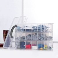 Hộp Đựng Đồ Chơi Lego Nhiều Ngăn Trong Suốt Đơn Giản Cho Bé