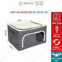 Hộp Đựng Đồ Đa Năng - 💖 𝑭𝑹𝑬𝑬𝑺𝑯𝑰𝑷 💖-Túi Đựng Quần Áo 56L  Vải Polyester Chống Thấm Nước Khung Thép Chắc Chắn