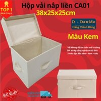 Hộp đựng đồ đa năng CA01  Túi vải đựng quần áo chăn màn phong cách Châu Âu sang trọng, lịch sự D Danido - Kem Trơn