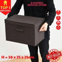 Hộp đựng đồ đa năng CA01  Túi vải đựng quần áo chăn màn phong cách Châu Âu sang trọng, lịch sự D Danido - Nâu