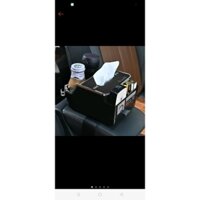 Hộp đựng đồ đa năng gắn trên bệ tỳ tay ô tô để cốc, khăn giấy, treo đồ tiện lợi.