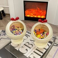 Hộp đựng đồ để bàn, dây chun, dây buộc tóc, dây buộc tóc, hộp trang sức, kẹp tóc, kẹp tóc, hộp trang trí