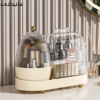 Hộp Đựng Đồ Dùng Để Bàn Xoay Tròn Chống Bụi Tiện Dụng