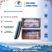 Hộp Đựng Đồ Lớn Bằng Nhựa Trong Suốt TOSHUDO , Có Nắp & Bánh Xe Cao Cấp 38Lít - 50Lít - 80 Lít