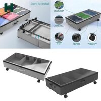 Hộp đựng đồ lót dưới giường Homyl có nắp trong suốt Chắc chắn hạng nặng Cán đa năng lớn cho quần áo Duvets Đồ chơi Comforter Phòng ngủ