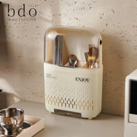 Hộp đựng đồ nhà bếp giá đỡ đũa, nắp chống bụi, kệ giỏ đũa treo tường, giá đỡ đũa, ống đũa