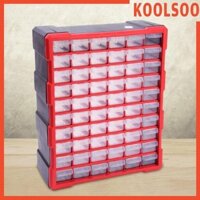 Hộp đựng đồ sắp xếp linh kiện với 60 ốc vít ngăn kéo 47,5 X 38 X 16cm cho xưởng nhà để xe phòng thủ công