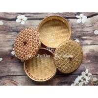 Hộp đựng đồ trang điểm hộp đựng mứt bánh kẹo bằng mây tre đan