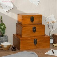 Hộp đựng đồ trang sức AUBREYB, Hộp đựng đồ tinh tế bằng gỗ, Hộp đựng linh tinh đa chức năng có khóa Hộp đựng mỹ phẩm cổ điển Quà tặng