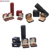Hộp đựng đồ trang sức bằng da PU NBANLIKE, Hộp đựng đồ trang sức hình bát giác thiết kế cổ điển, Hộp quà tặng trang sức chống bụi dung tích lớn di động Nhẫn