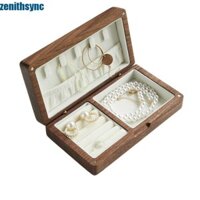 Hộp đựng đồ trang sức bằng gỗ ZENITHSYNC, Hộp đựng nhẫn hấp dẫn Túi đóng gói, Vòng tay di động Người tổ chức Hộp đựng bông tai đa chức năng ngoài trời