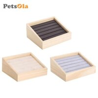 Hộp đựng đồ trang sức bằng gỗ PETSOLA Trang trí Hộp đựng đồ đa năng cho vòng tay