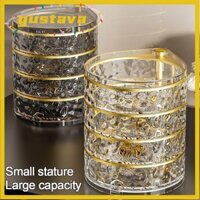 Hộp đựng đồ trang sức GUSTAVA, Hộp đựng bông tai nhẫn dung tích lớn nhiều lớp, Hộp đựng mỹ phẩm chống bụi xoay