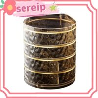 Hộp đựng đồ trang sức SEREIP, Hộp đựng bông tai nhẫn dung tích lớn nhiều lớp, Hộp đựng mỹ phẩm xoay chống bụi