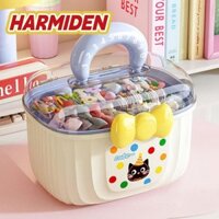 Hộp đựng đồ trang sức HARMIDEN, Hộp đựng kẹp tóc đa năng nhiều lớp, Hộp đựng nhiều lớp nơ chống bụi dễ thương Phụ kiện tóc cho bé gái