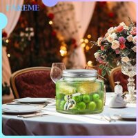 Hộp đựng đồ uống thủy tinh giả Hộp đựng đồ uống cho tủ lạnh có thìa Trà trái cây Bình đựng nước chanh cho sự kiện đám cưới Tiệc tại nhà BBQ