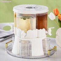 Hộp đựng đồ uống WILLISME, Hộp đựng đồ uống có thể xoay 4 lưới, Hộp đựng nước trái cây Bình trà PP 6L Đám cưới