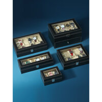 Hộp đựng đồng hồ bằng da cao cấp, hộp đựng đồng hồ dung tích lớn cho nam và nữ, đồng hồ cơ và đồng hồ điện tử