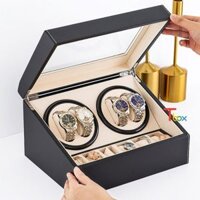 Hộp đựng đồng hồ cơ xoay tự động Tbox Hộp xoay đồng hồ cơ 4 xoay 6 bày sang trọng