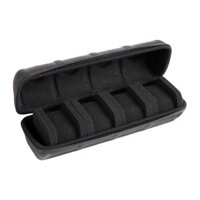 Hộp đựng đồng hồ nam XU có 4 khe cắm Đồng hồ đeo tay thân thiện với du lịch Bảo vệ lót mềm Hộp có khóa kéo Phụ kiện gia đình