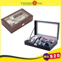 Hộp Đựng Đồng Hồ và Kính Mát Vỏ Da PU Cao Cấp | SAIKE - Mã 920