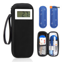 Hộp đựng du lịch làm mát bằng Insulin HarborHaven có màn hình nhiệt kế Thuốc làm mát tiểu đường cho du lịch Túi đựng thuốc lạnh cầm tay có lưu trữ khoa học