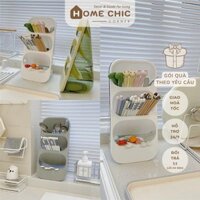 Hộp đựng đũa đồ dùng để bàn đa năng có lỗ thoát nước thoáng khí, thiết kế tinh tế, sang trọng | Home Chic Corner