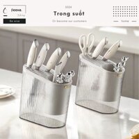 Hộp đựng đũa thìa và dao kéo FEEKA có lỗ thoát nước, ống đựng đũa muỗng và dao kéo nhà bếp