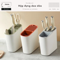 Hộp đựng đũa thìa và dao kéo FEEKA có lỗ thoát nước, ống đựng đũa muỗng và dao kéo nhà bếp