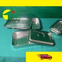 Hộp Đựng Dụng Cụ Inox 304-Hộp Trung Không Lỗ 16x24x5cm