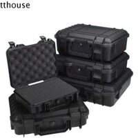 Hộp đựng dụng cụ túi TTHOUSE, Hộp đựng cứng sắp xếp chống nước, Hộp bảo vệ an toàn màu đen di động có hộp đựng xốp được cắt sẵn