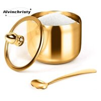 Hộp Đựng Đường Có Nắp Và Thìa Cho Quán Cà Phê Phụ Kiện Trạm Bảo Quản Nhà Bếp Muối, Kẹo