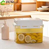 Hộp đựng FUNG Kimchi, Dung tích lớn có bình đựng nước ép, Hộp đựng lên men bằng nhựa hình chữ nhật 4 / 5 L Hộp đựng thực phẩm ngâm Ô liu ướp