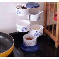 Hộp đựng gia vị 5 tầng