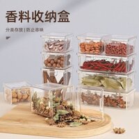 Hộp đựng gia vị Hộp gia vị nhà bếp Hộp gia vị gia dụng hồi bát giác quế khô hạt tiêu hoa Tiêu nguyên liệu lớn niêm phong hộp gia vị đóng gói phụ WDMX