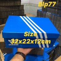 Hộp đựng giày adidas size 32x22x12cm màu xanh bộ 20 hộp
