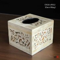 Hộp đựng giấy ăn để bàn sơn mài khảm trai cao cấp MIO Decor