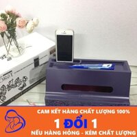 Hộp đựng giấy ăn kèm khay để bút và điện thoại  Nhật