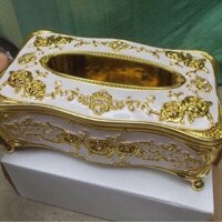 Hộp đựng giấy ăn mạ vàng