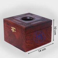 Hộp đựng giấy bằng gỗ cẩm vuông