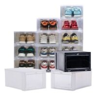 Hộp đựng giày dép nhựa VIỆT NHẬT 3868 - Nắp trong, xếp chồng nhiều tầng