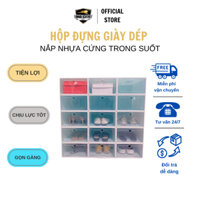 Hộp Đựng Giày Dép Tủ Giầy , Năp Nhựa Cứng Trong Suốt Chịu Lực Tốt Đến 4kg