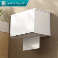 Hộp Đựng Giấy Nhà Vệ Sinh Dán Tường Kín Chống Nước Hakimi Chất Liệu Nhôm Không Gỉ - HK06