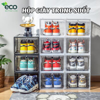 Hộp Đựng Giày Nhựa Cứng Cao Cấp Size Lớn, Hộp Để Giày Dép Trong Suốt Cửa Nam Châm Lắp Ráp Tiện Lợi