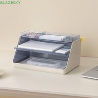 Hộp đựng giấy tập tin BLAZESKY, Khay lưu trữ tập tin bền bỉ tiết kiệm không gian, Thiết kế độc đáo Dung tích lớn Giá đựng sách bằng nhựa chắc chắn Đồ dùng văn phòng