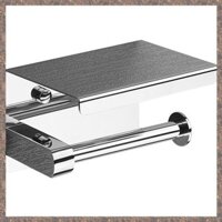 Hộp đựng giấy vệ sinh bằng thép không gỉ SUS 304 có kệ điện thoại, Hộp đựng khăn giấy phòng tắm Hộp đựng giấy vệ sinh